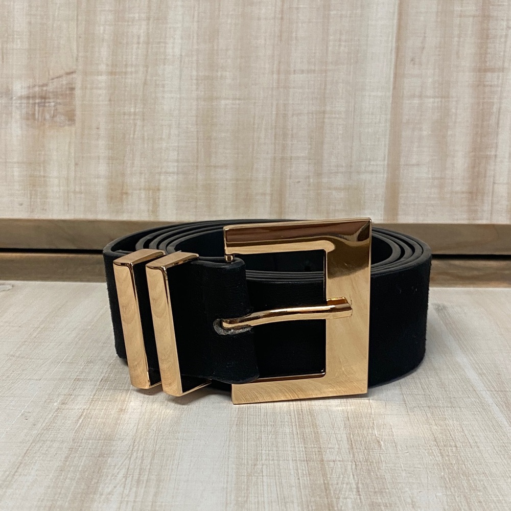 Women’s Fashion Black Suede Belt